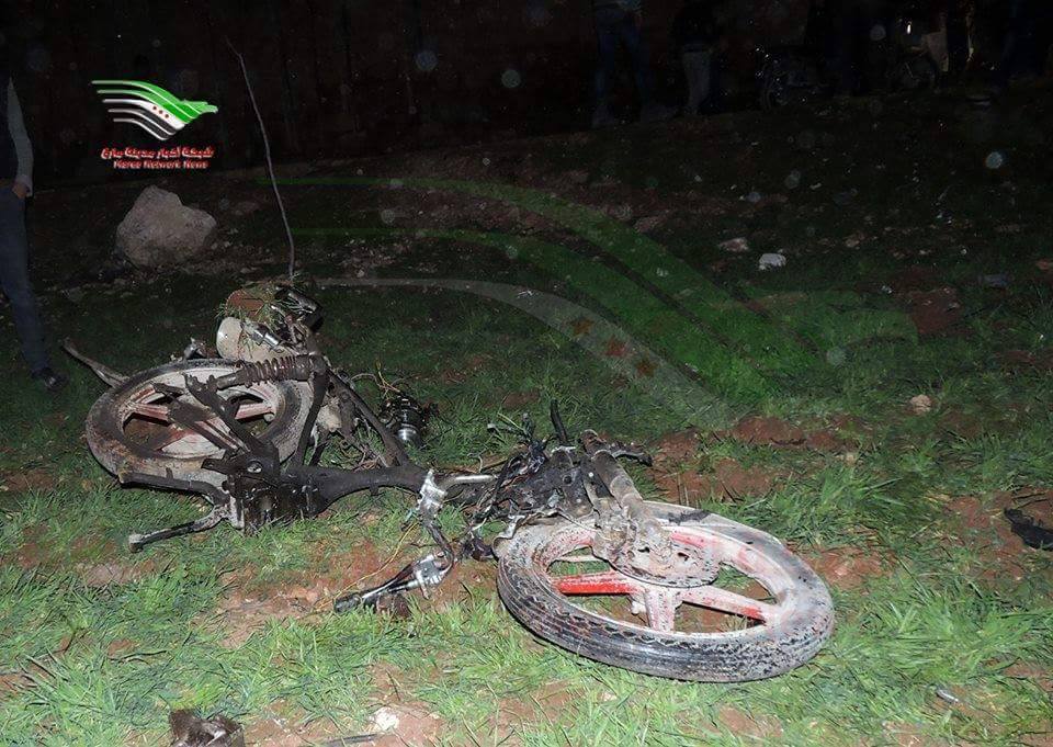 انفجار دراجة مفخخة في مارع…وداعش تقصفها بالدبابات والهاون