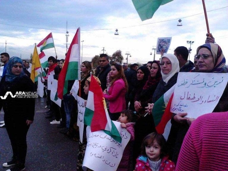 اعتصام في أربيل تحت شعار “كي لا تصبح تل تمر كوباني ثانية”