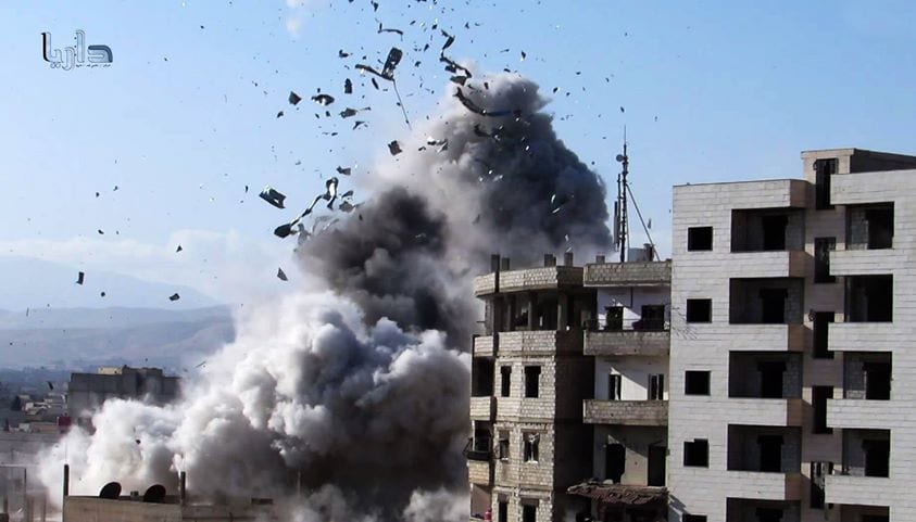 153 غارة جوية و72 برميل متفجر خلال يوم أمس