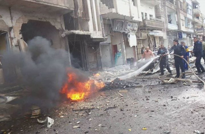انفجار سيارة مفخخة في حي الزهراء بحمص