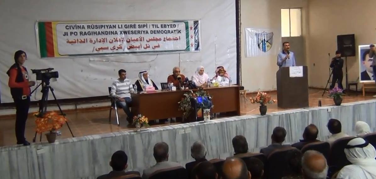 مجلس أعيان تل أبيض يعلن تشكيل إدارة ذاتية، مؤلفة من تسع هيئات