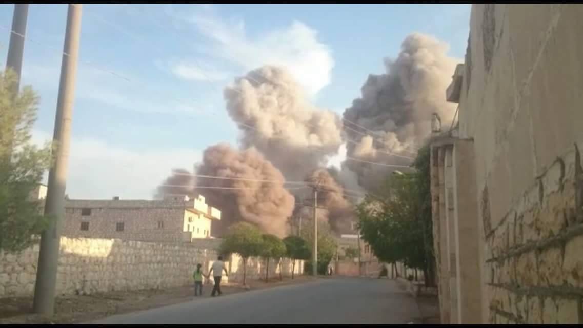 قصف لسلاح الجو الروسي على مدينة عندان يخلّف ضحايا مدنيين
