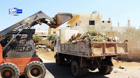 حملة لتنظيف بلدة نصيب بريف درعا