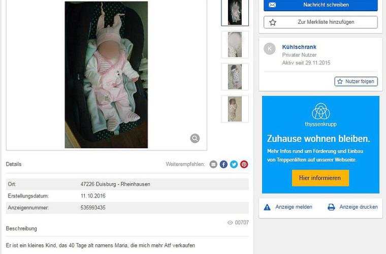 اتهام عائلة لاجئة في ألمانيا بمحاولة بيع ابنتهم على موقع للتسوق الالكتروني