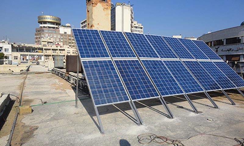 أول محطة كهربائية على الطاقة الشمسية في سوريا
