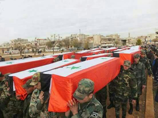 معظمهم من سهل الغاب: النظام يشيّع 45 عنصراً له قتلوا خلال المعارك بريف إدلب