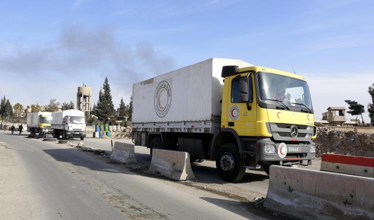 حمص: دخول قافلة مساعدات أممية إلى مناطق الريف الشمالي بعد انقطاعها لعدة أشهر