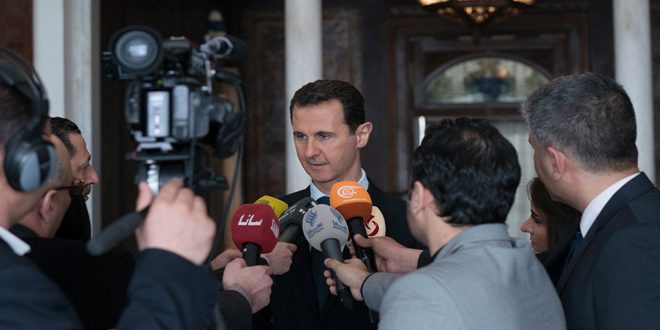 الأسد: إردوغان يهدف من حملة عفرين إلى إنشاء منطقة عازلة “تكون منطلقاً لقتال الجيش السوري”