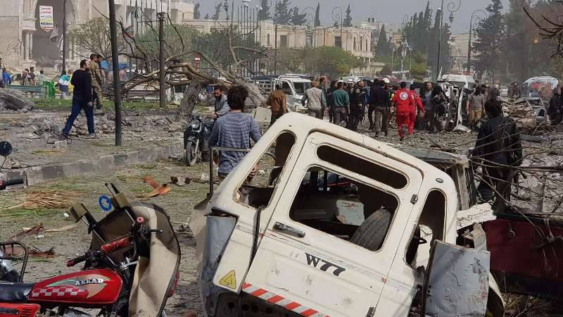 سبعة قتلى بانفجار سيارة مفخخة وسط إدلب