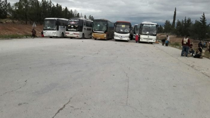وصول دفعة جديدة من مهجري القلمون الشرقي إلى ريف حلب