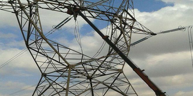 كهرباء النظام تعيد تشغيل خط التوتر الواصل بين الحسكة والرقة