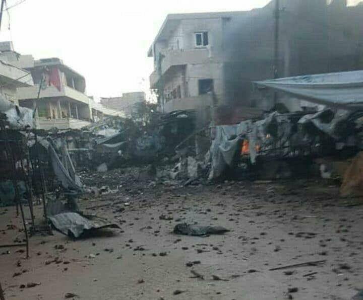 قتلى بينهم عناصر من الشرطة التابعة لتحرير الشام في انفجار داخل سوق بمدينة الدانا