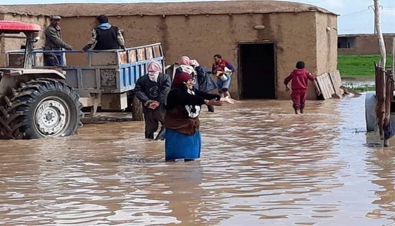 الحسكة… أضرار السيول تهجر أكثر من 100 ألف شخص وتهدد محصولي القمح والشعير