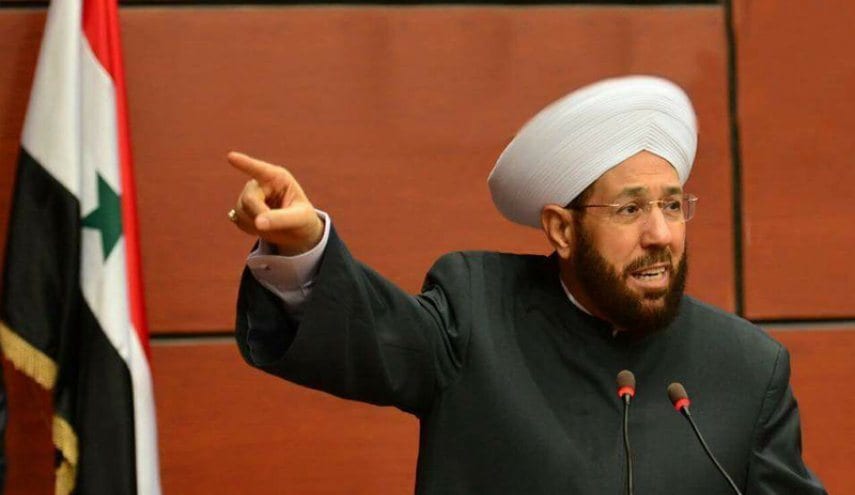 (فيديو) المفتي أحمد حسون يتوعد المدنيين في إدلب