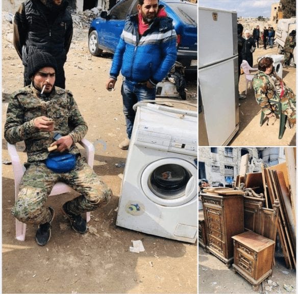 ظاهرة «التعفيش» على رأس أولويات «الشبيحة» بعد التقدم شمال غرب حلب
