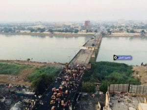 تظاهرات العراق: جرح /32/ عنصراً أمنياً وإصابة /56/ مُتظاهراً ببغداد
