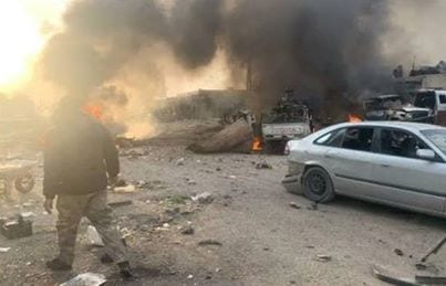 انفجار سيارة مفخخة بريف الرقة الشمالي يودي بحياة مدنيين إثنين ويصيب 15 آخرين