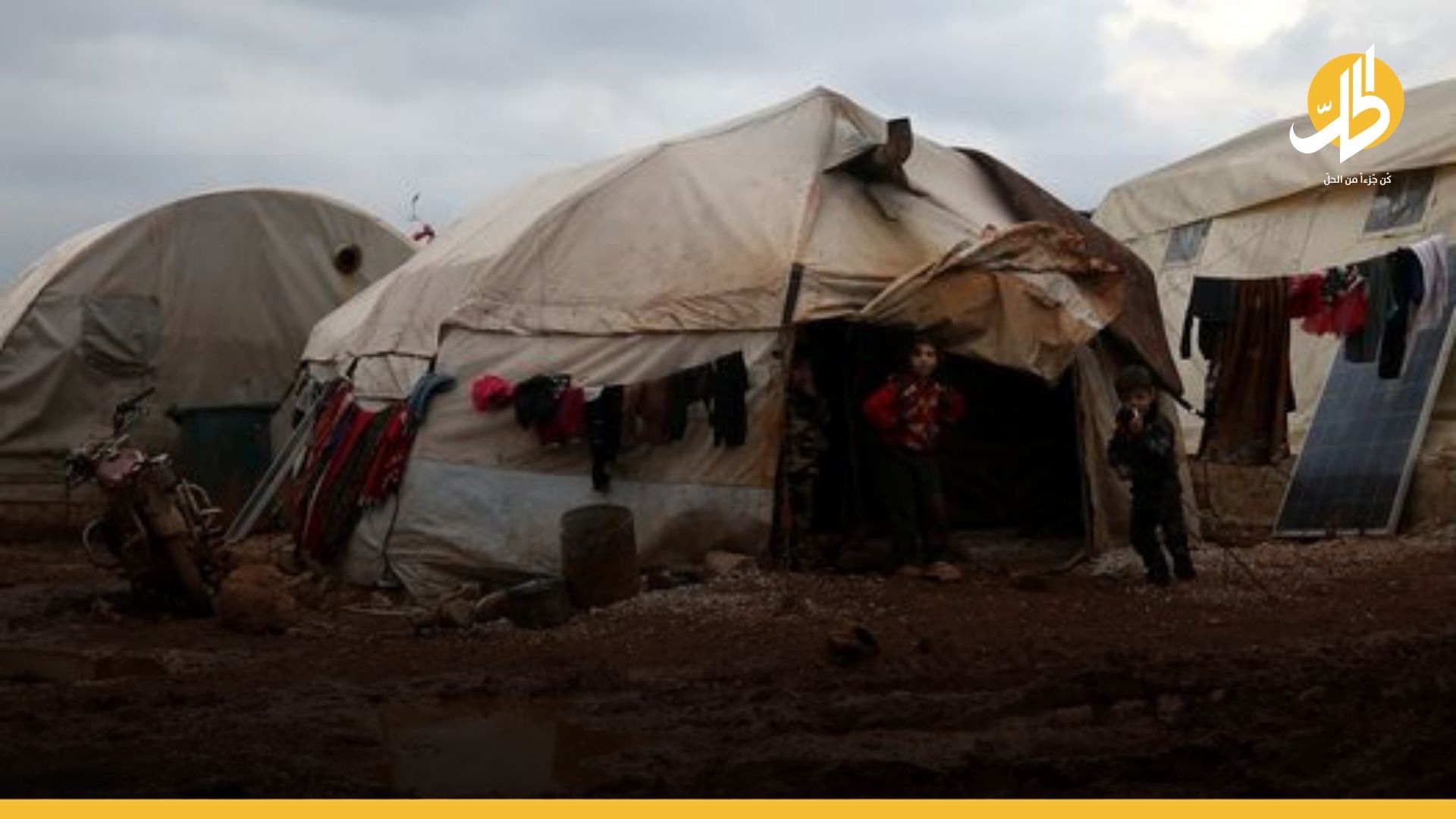 عاصفة مطرية تضرب مخيمات شمال إدلب