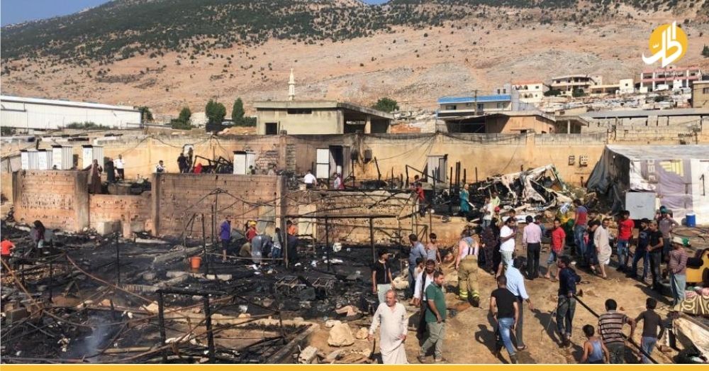 مأساةٌ جديدة.. حريقٌ يلتهم خيماً للاجئين سورييّن جنوبي لبنان