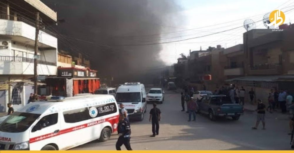 إصابة مدنيين في قصفٍ لمسيّرةٍ تركيّة على سيارة قرب إحدى مؤسسات الإدارة الذاتية بريف قامشلي
