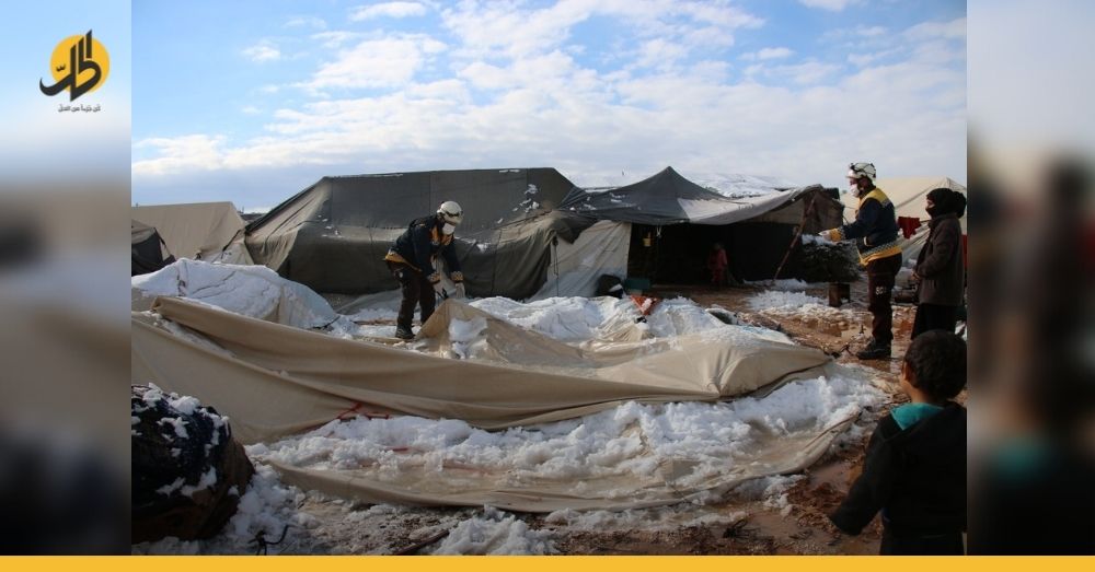 وفيات وأضرار مخيفة سببتها عاصفة ثلجية ضربت شمال إدلب