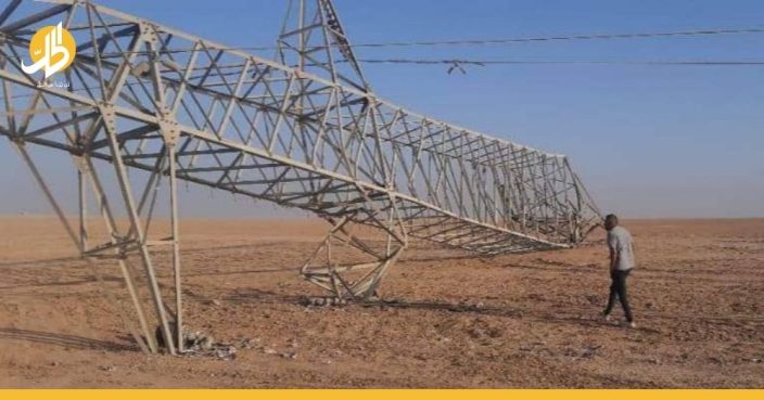 نتيجة “السرقات والعواصف”.. انهيار متكرر لأبراج الكهرباء شمال شرقي سوريا