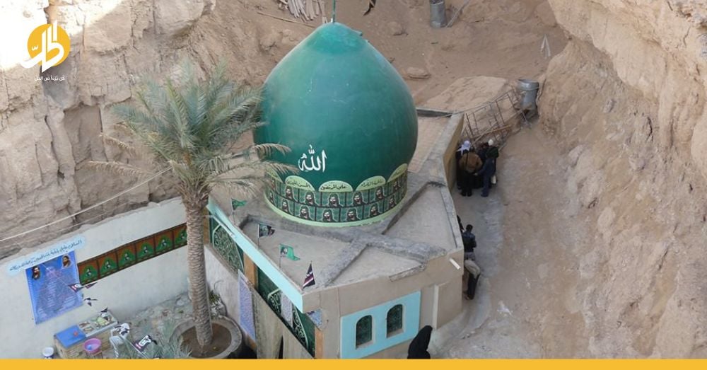 لحظات تحبس الأنفاس.. انهيار مزار ديني على عائلة عراقية