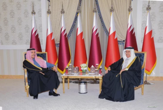 الرياض تجمع لقاء بين وزيري خارجية البحرين وقطر |courtesy