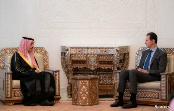 وزير الخارجية السعودية يلتقي بالأسد في زيارة لدمشق - "رويترز"
