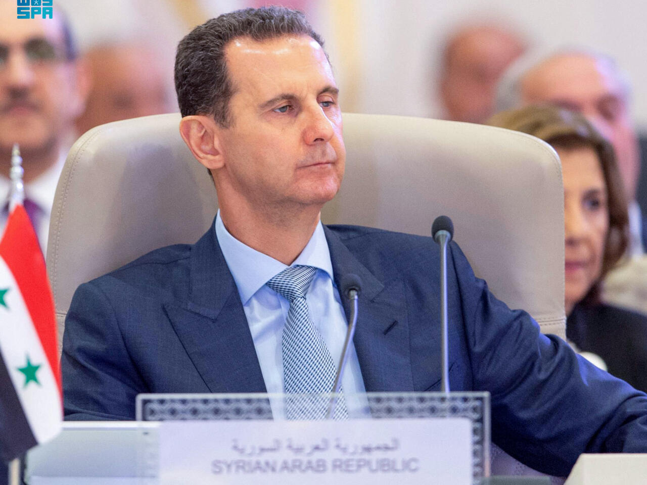 بشار الأسد خلال قمة جامعة الدول العربية في جدة السعودية - "فرانس برس"
