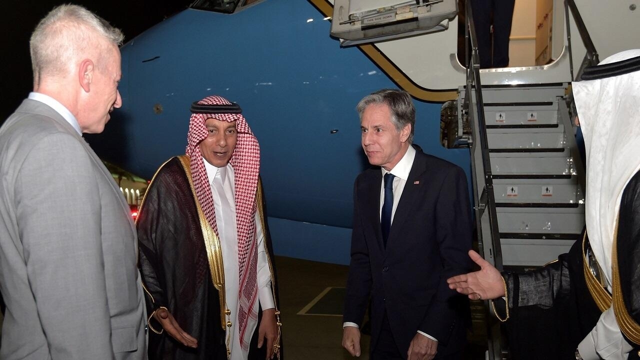 وصول وزير الخارجية الأميركي أنتوني بلينكن إلى السعودية - إنترنت