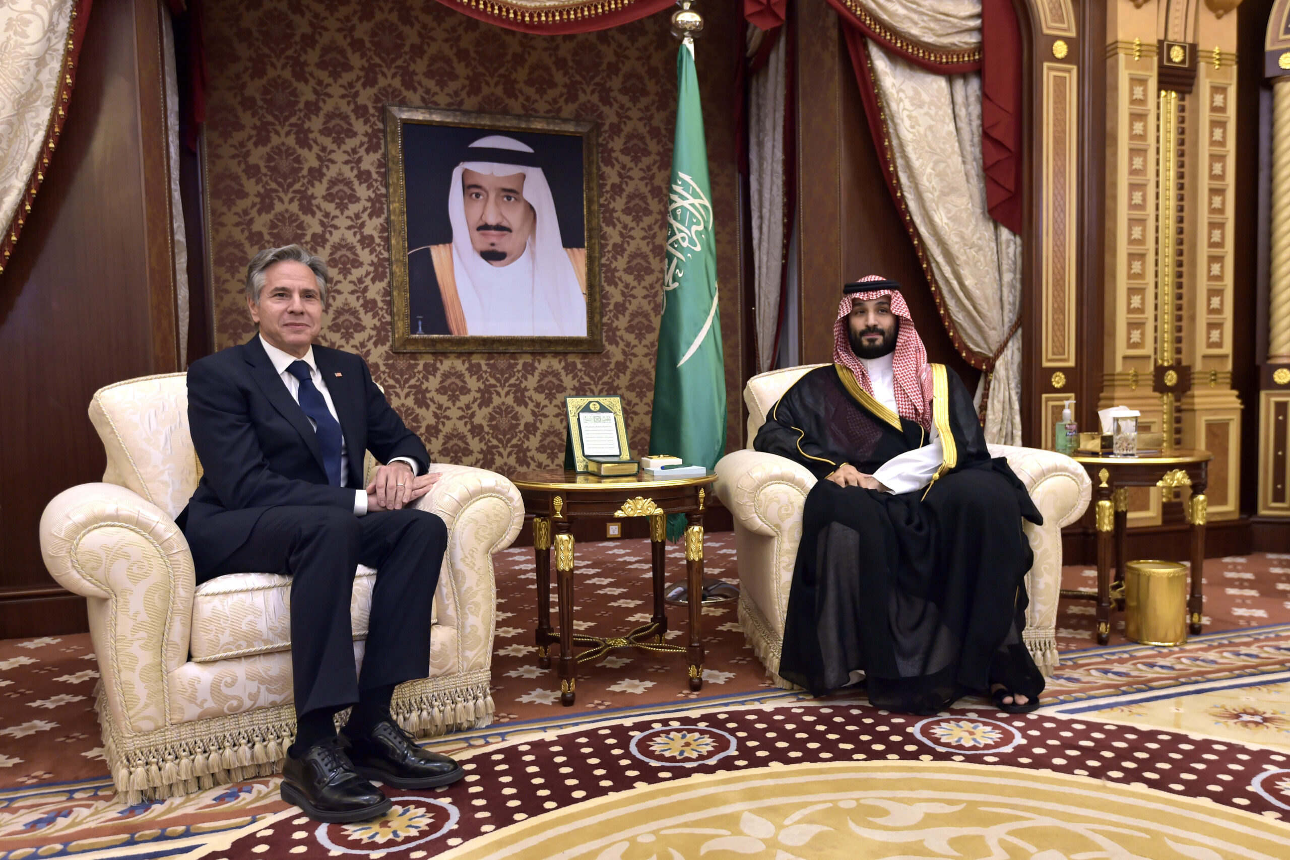وزير الخارجية الأميركي أنتوني بلينكن وولي العهد السعودي محمد بن سلمان - إنترنت