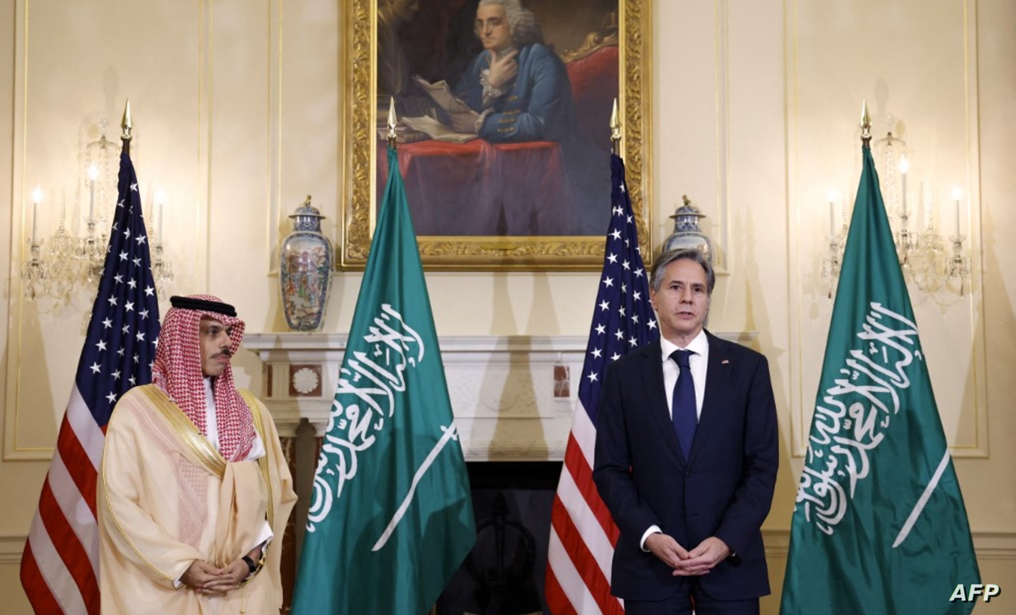 وزير الخارجية الأميركي أنتوني بلينكن ونظيره السعودي الأمير فيصل بن فرحان - إنترنت