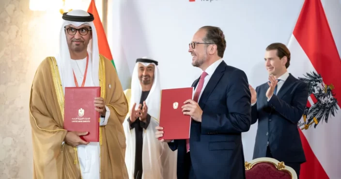 توقيع اتفاقية استراتيجية بين الإمارات والنمسا/ وكالات