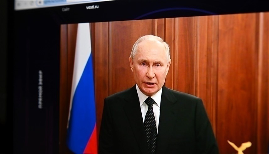 الرئيس الروسي فلاديمير بوتين يلقي خطابا بعد إعلان تمرد "فاغنر" - "فرانس برس"
