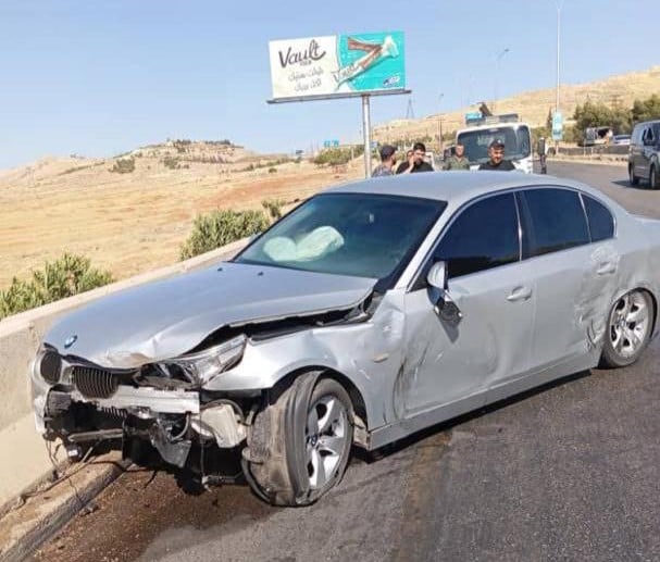 صورة لسيارة لونا الشبل بعد الحادث - إنترنت