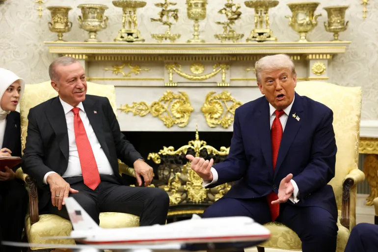 لقاء الرئيس الأميركي دونالد ترامب ونظيره التركي رجب طيب أردوغان في المكتي البيضوي بالبيت الأبيض - إنترنت