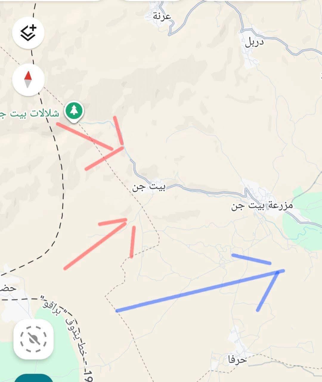 محاور اقتحام بيت جن بريف دمشق