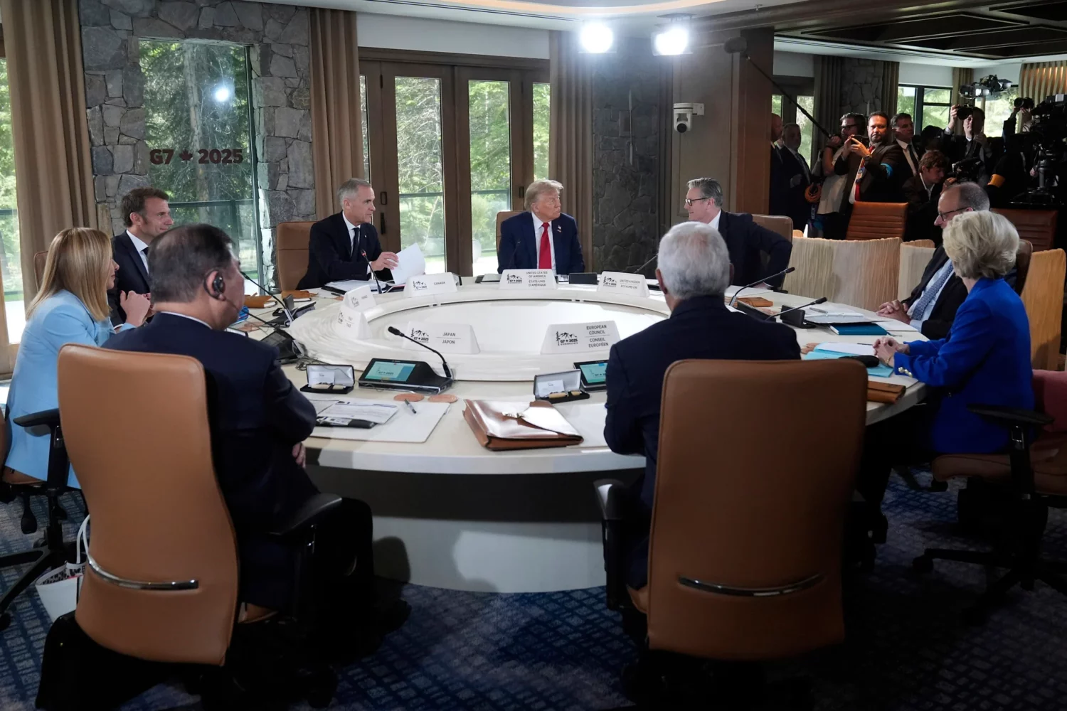 جلسة قمة مجموعة السبع، في 16 حزيران/يونيو 2025. (أسوشيتد برس)