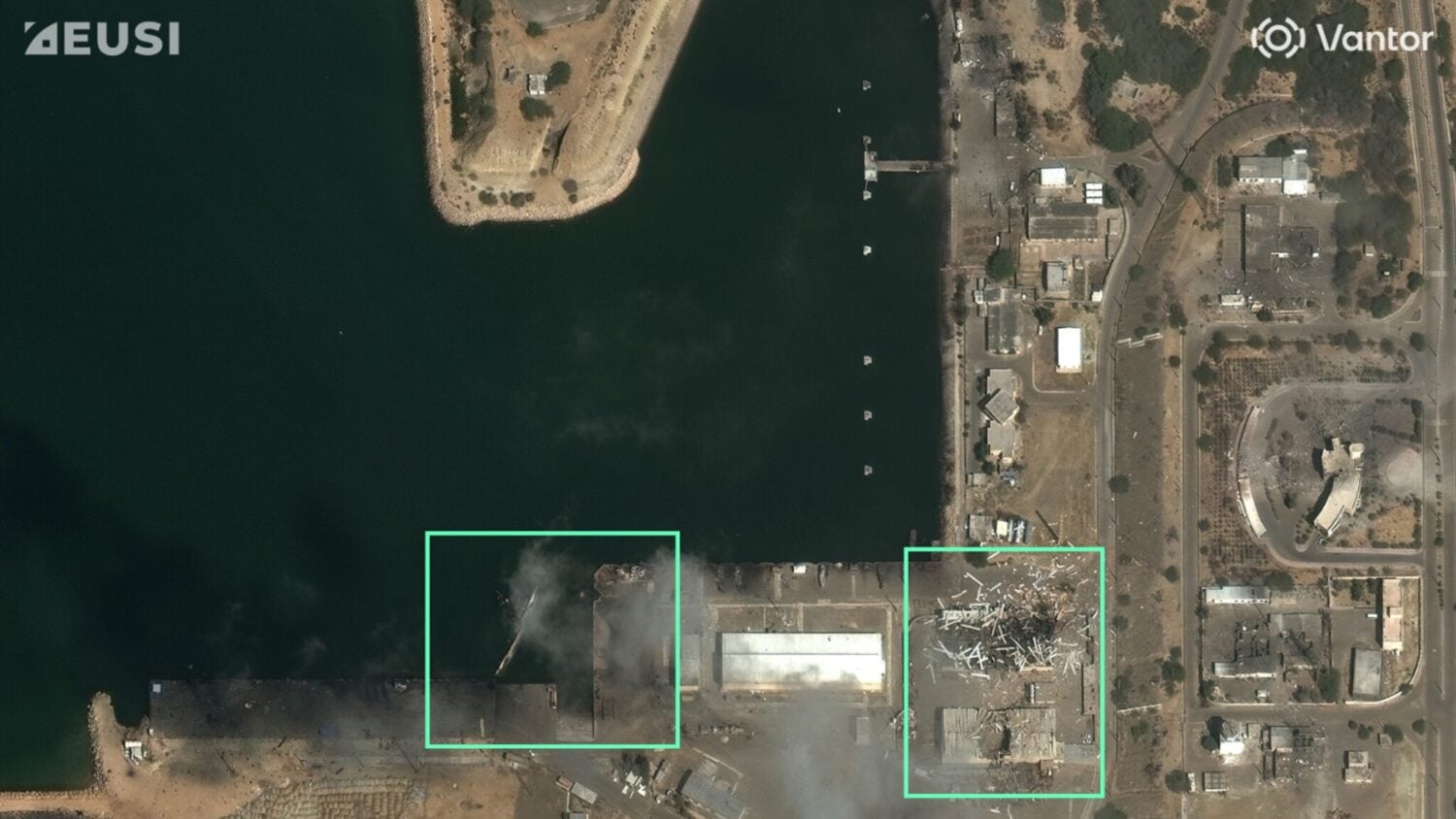 صورة التقطها قمر صناعي في 4 آذار/مارس 2026. الصورة: فانتور، مقدمة من شركة European Space Imaging.