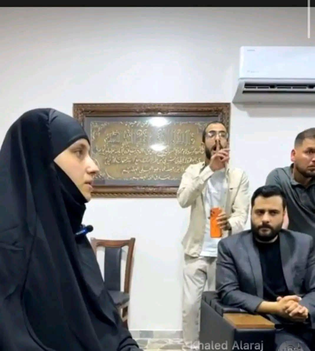 لقطة من فيديو المقابلة التي أجرتها بتول علوش - وسائل التواصل الاجتماعي